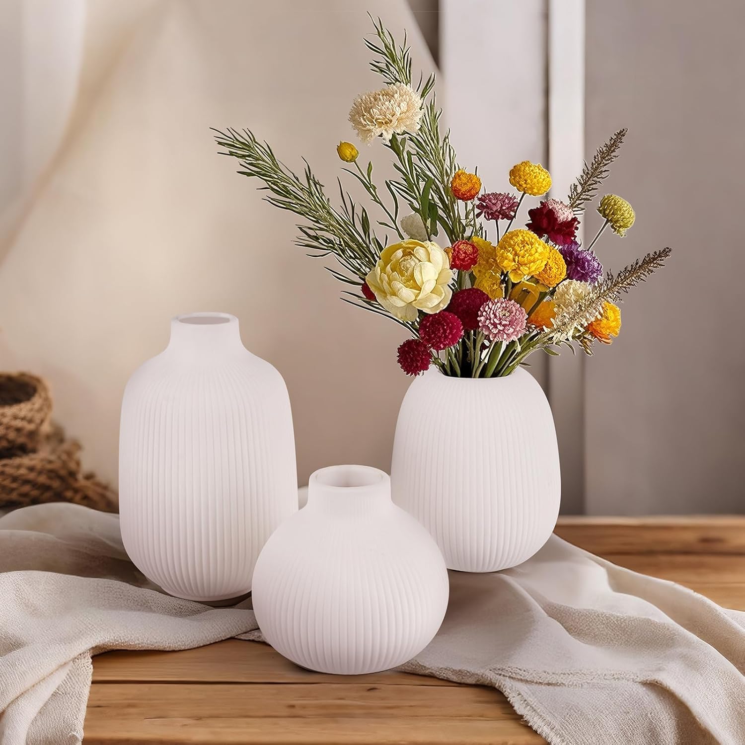 White Ceramic Vases